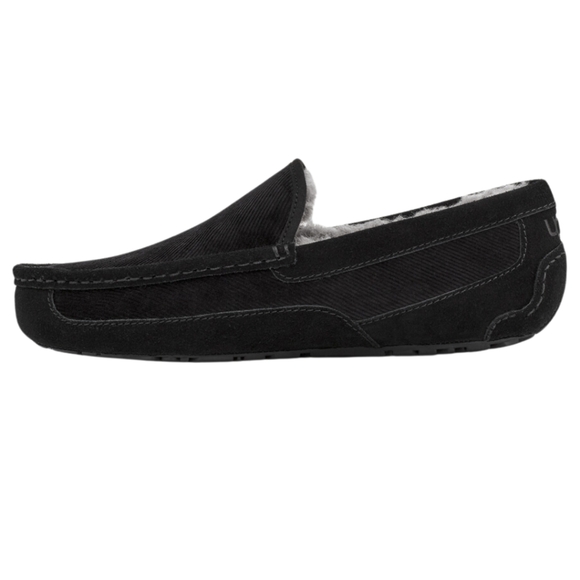 UGG Ascot Corduroy II Driver Men's Slip-On Shoes Size 10 Black - Picture 3 of 6